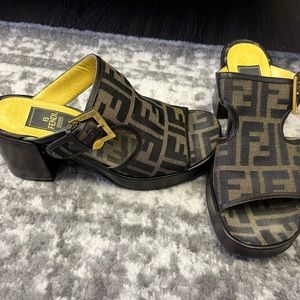 Fendi zucca sandals
